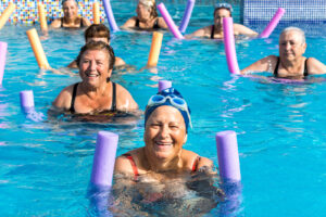 Physical therapy for seniors can include aquatic exercise which can be easier on their body.