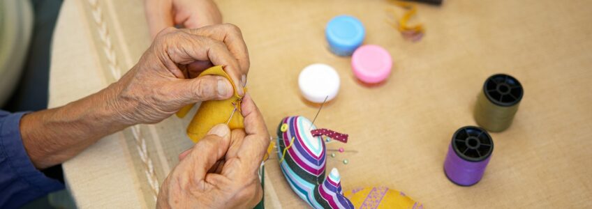 Companion care at home encourages relaxing crafts for creativity and joy
