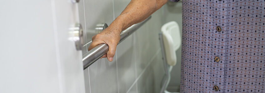 Senior home care improves bathroom safety to help prevent falls at home.